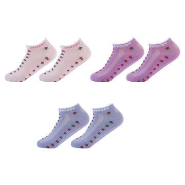 Women's Graphic Sneaker Socks-Pair of 3