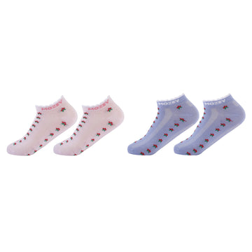 Women's Graphic Sneaker Socks-Pair of 2