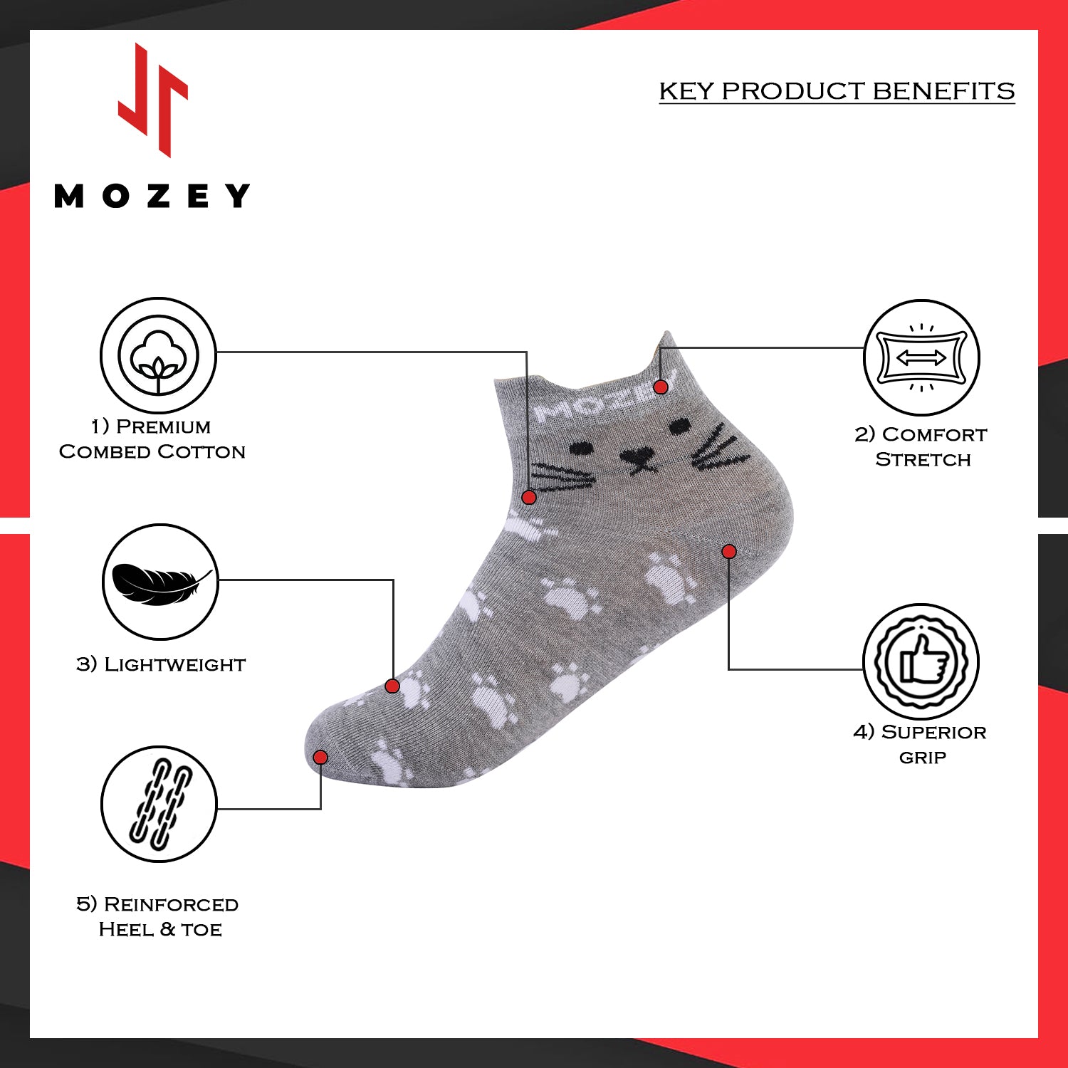Women's Cat Sneaker Socks