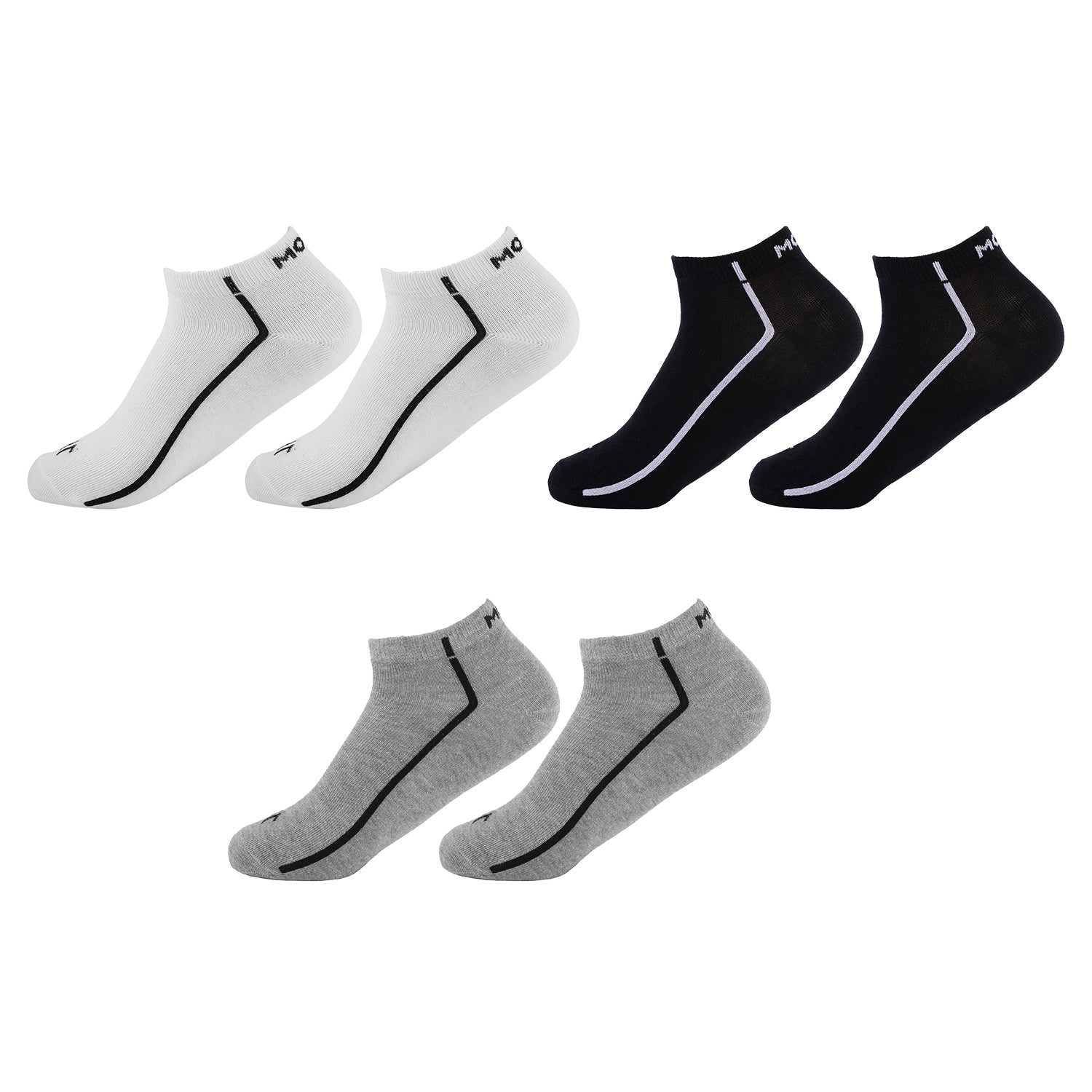 Ankle Plain Socks-Pair of 3
