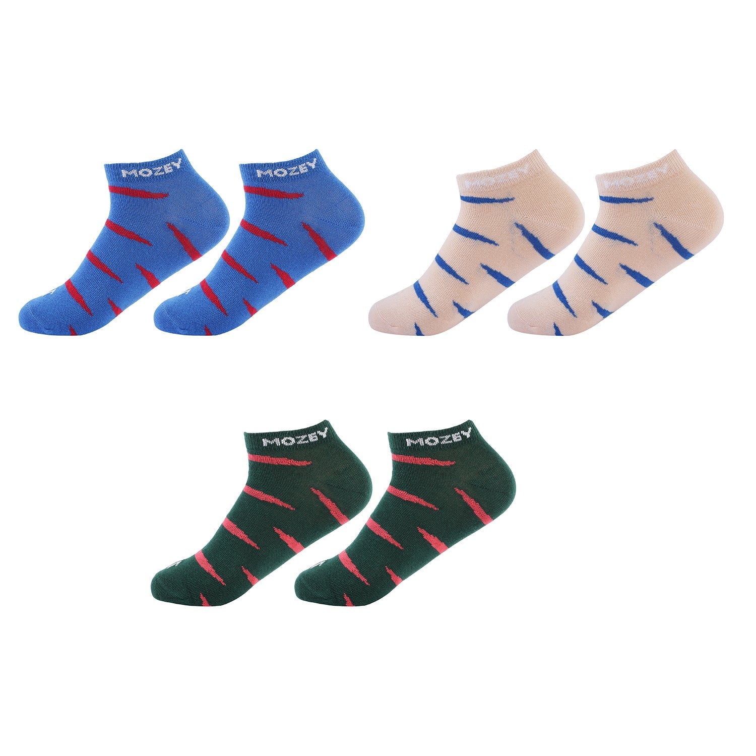 Women's Ankle Socks-Pair of 3