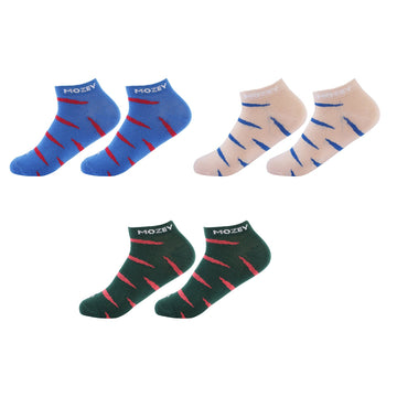 Women's Ankle Socks-Pair of 3