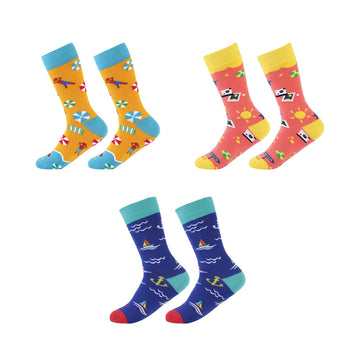 Men's Formal Socks-Beach/Instagram/Cruise Edition-Pair of 3