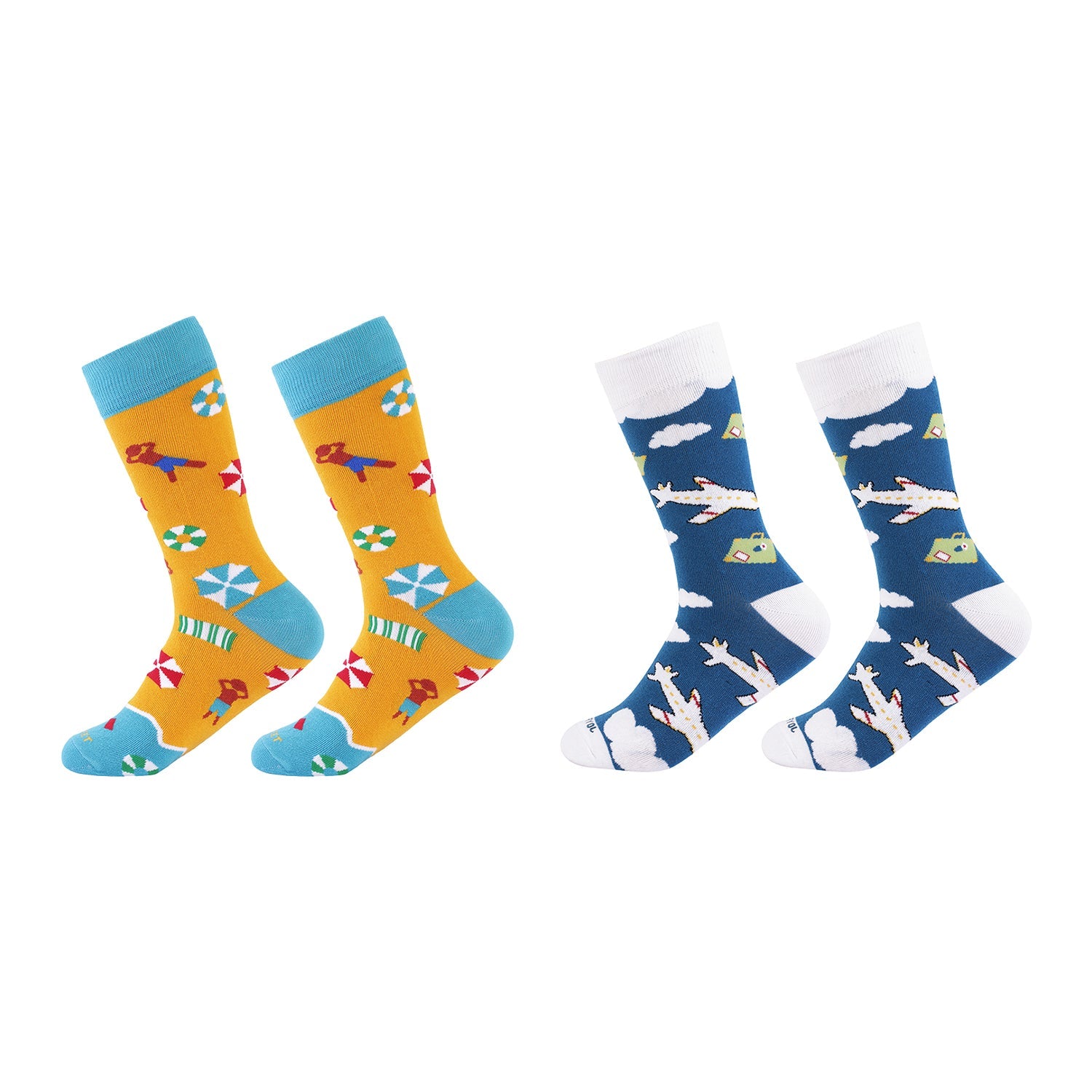 Men's Formal Socks-Airport & Beach Edition-Pair Of 2