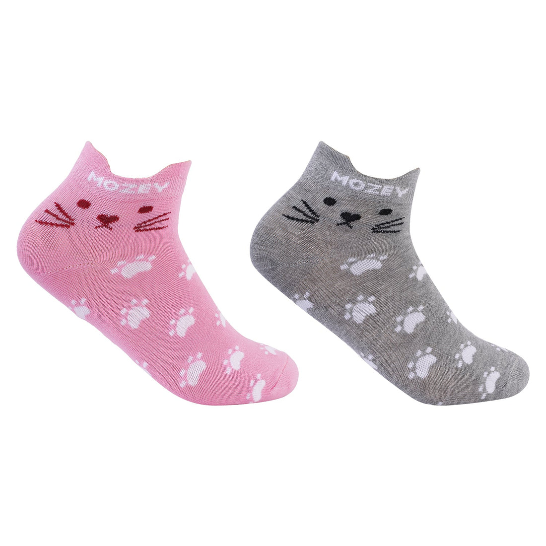 Women's Cat Sneaker Socks-Pair of 2